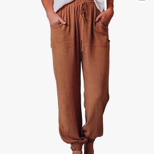 Boutique linen joggers